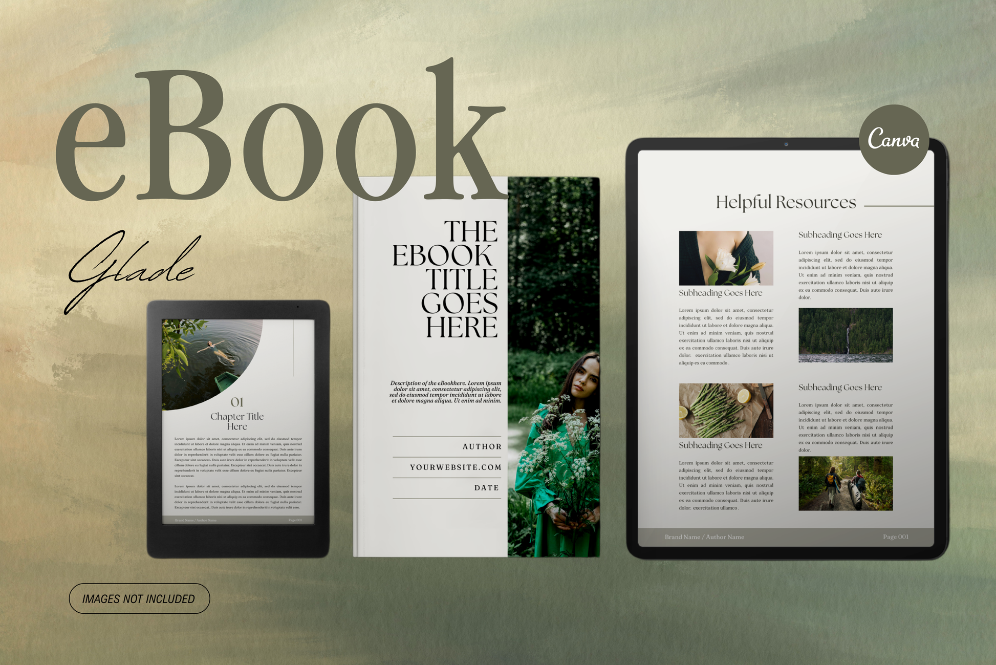 Glade | eBook Canva Template | 3 Sizes