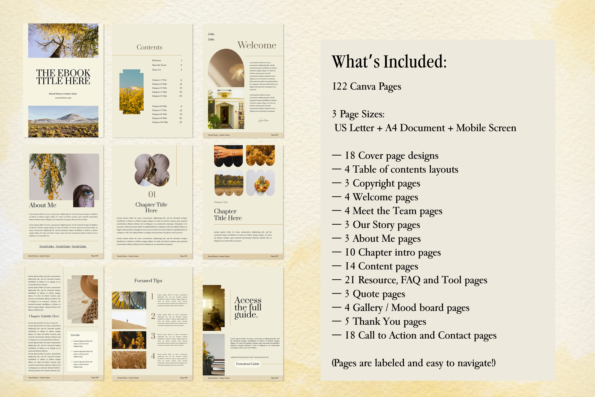 Dream | eBook Canva Template | 3 Sizes