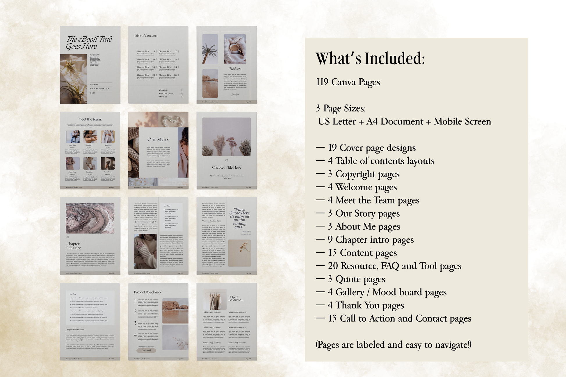 Alive | eBook Canva Template | 3 Page Sizes