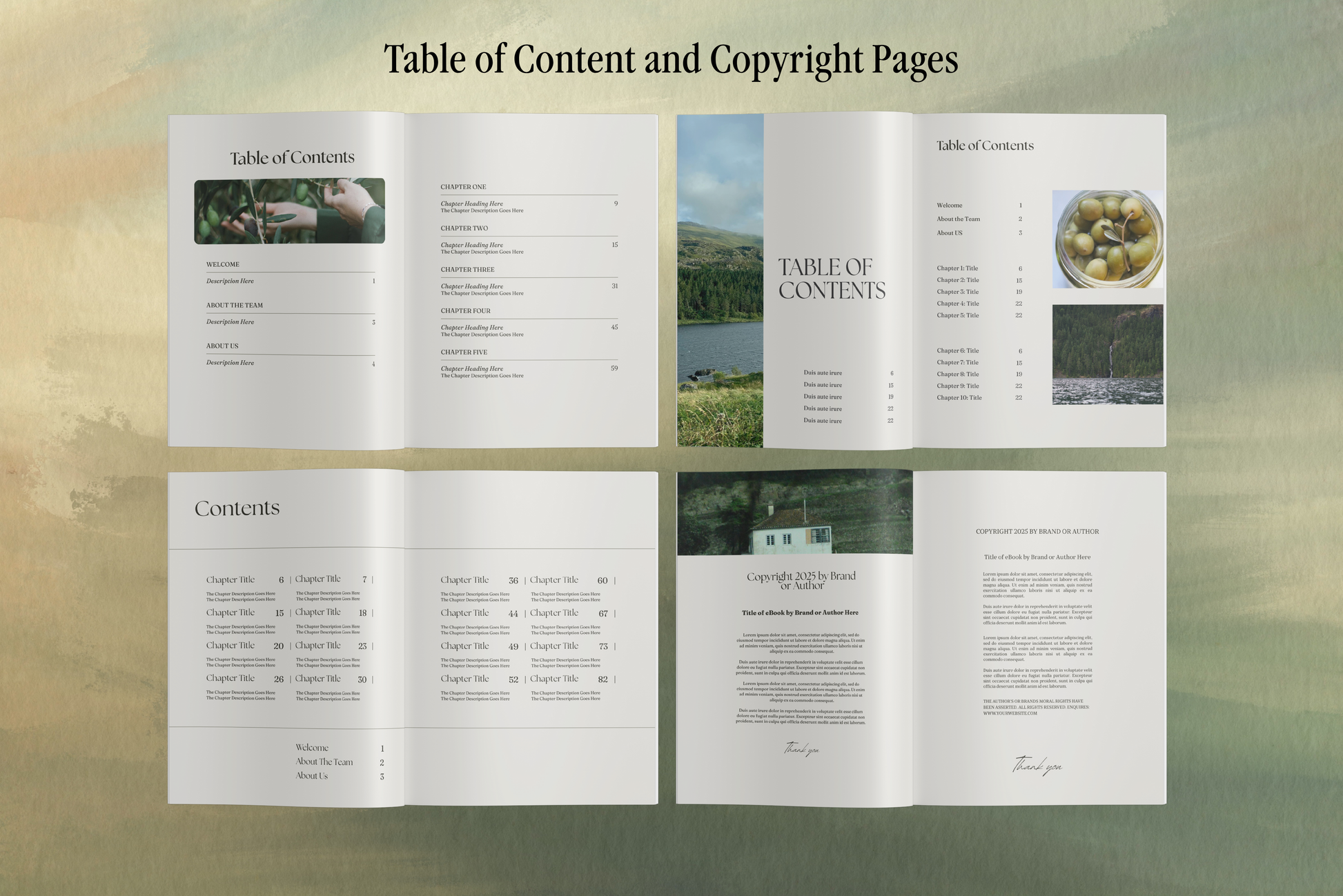 Glade | eBook Canva Template | 3 Sizes