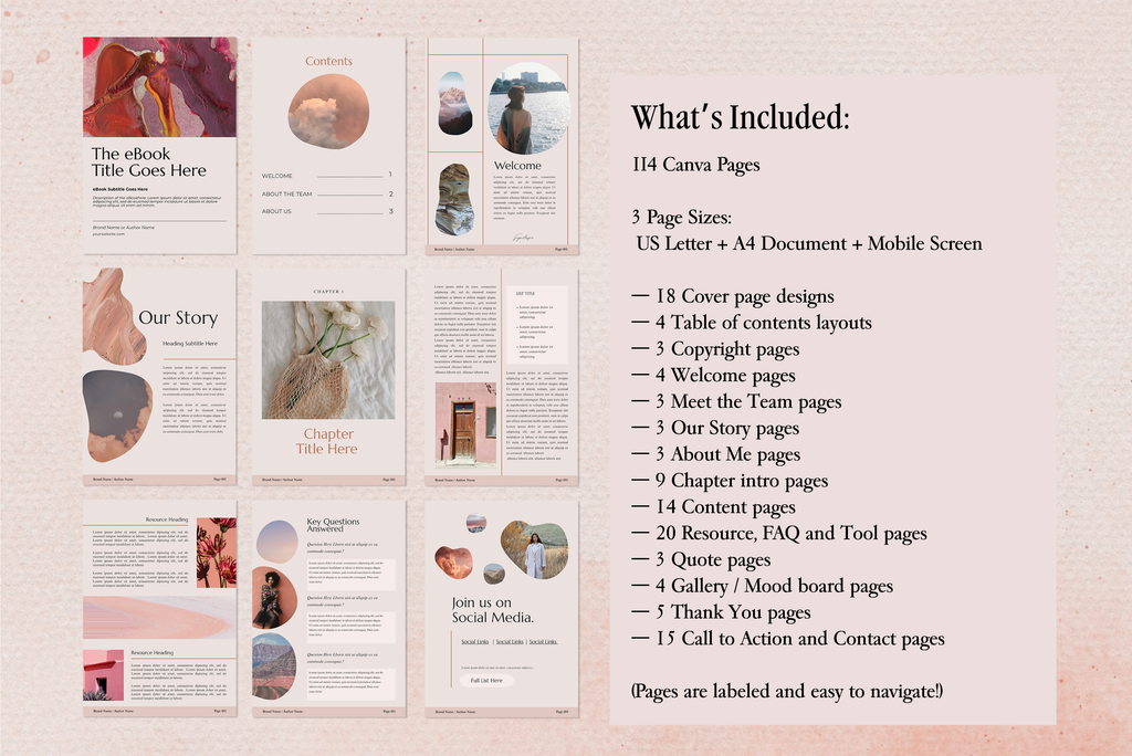 Aurora | eBook Canva Template | 3 Page Sizes