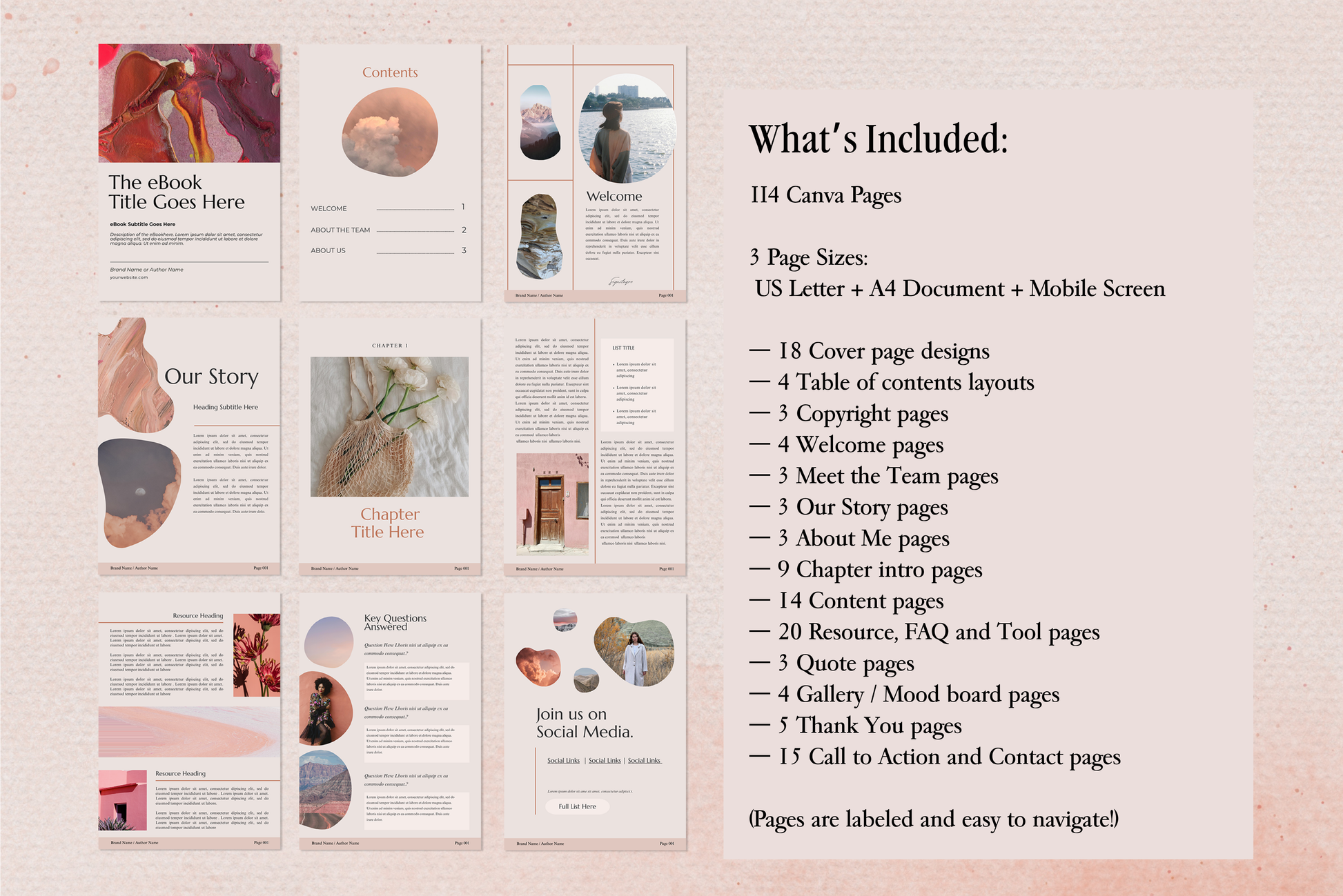 Aurora | eBook Canva Template | 3 Page Sizes