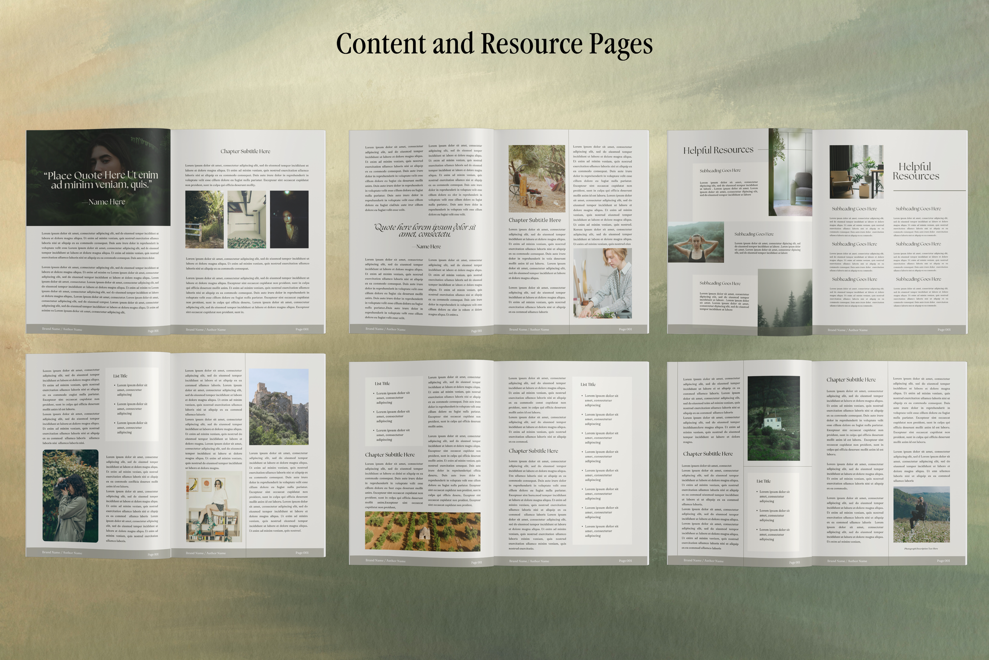 Glade | eBook Canva Template | 3 Sizes
