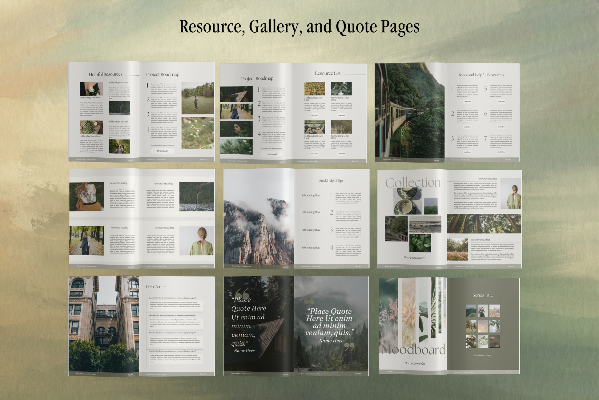 Glade | eBook Canva Template | 3 Sizes